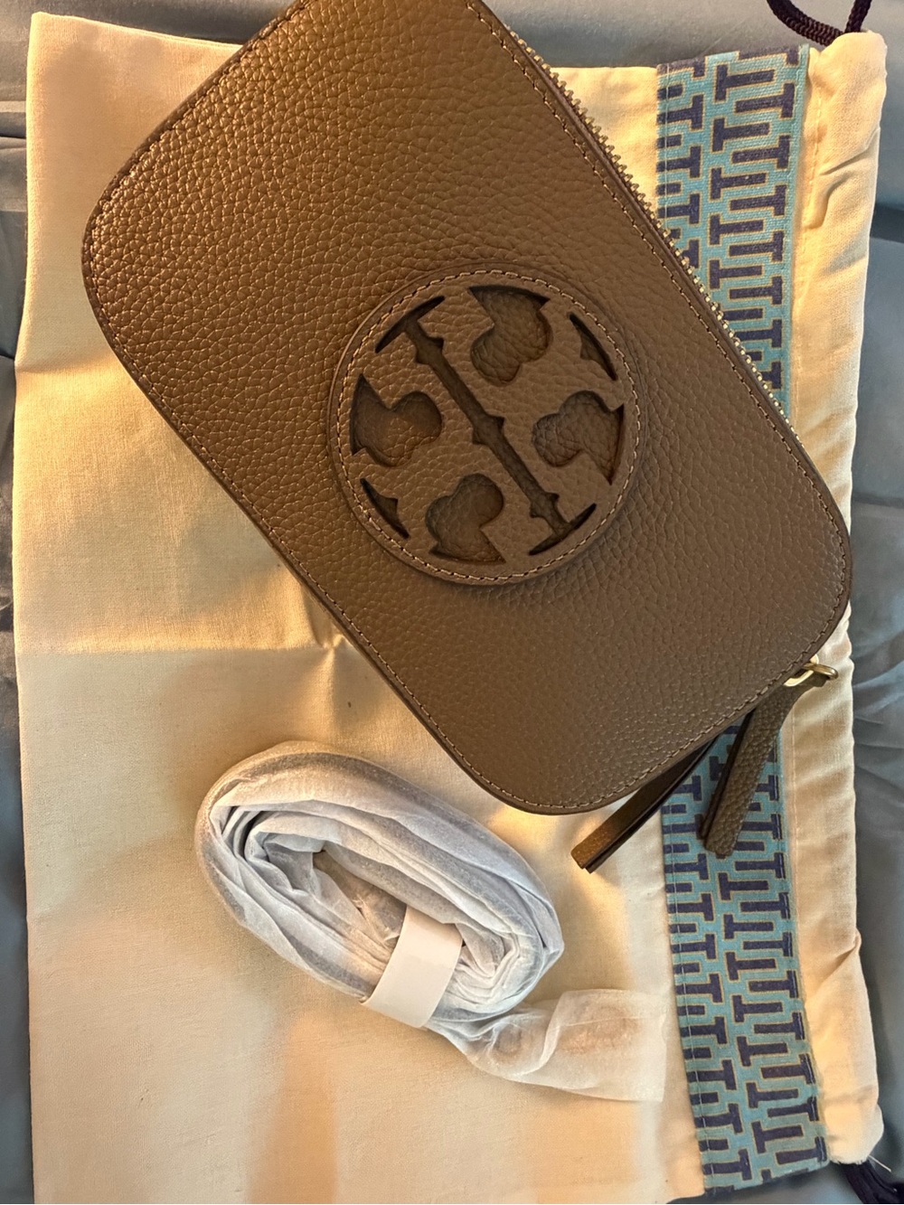 Tory Burch Miller Crossbody Bag Leather Logo - Picture 2 of 10